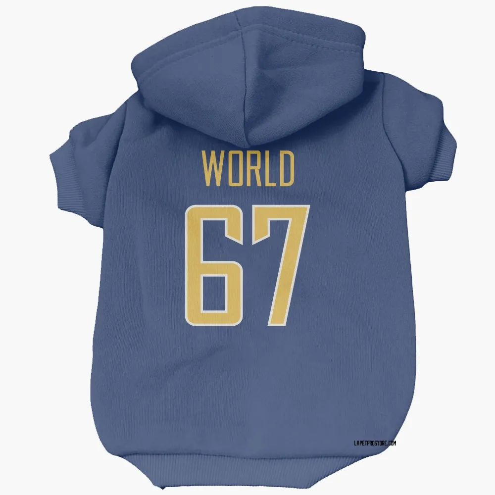 Los Angeles Chargers Isaiah World Royal Gold Pet Hoodie for Dog & Cat