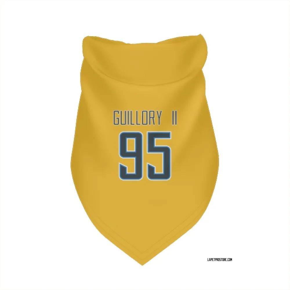 Los Angeles Chargers Jacobian Guillory II Gold Pet Bandana for Dog & Cat