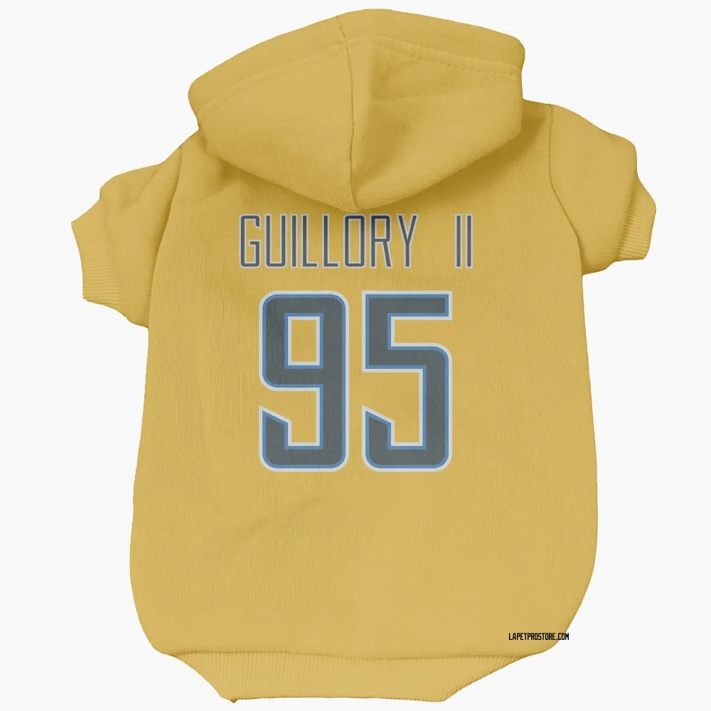 Los Angeles Chargers Jacobian Guillory II Gold Pet Hoodie for Dog & Cat