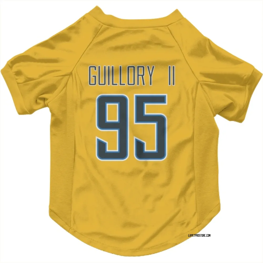 Los Angeles Chargers Jacobian Guillory II Gold Pet Jersey for Dog & Cat