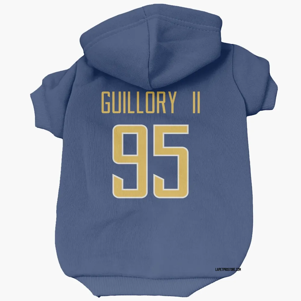Los Angeles Chargers Jacobian Guillory II Royal Gold Pet Hoodie for Dog & Cat