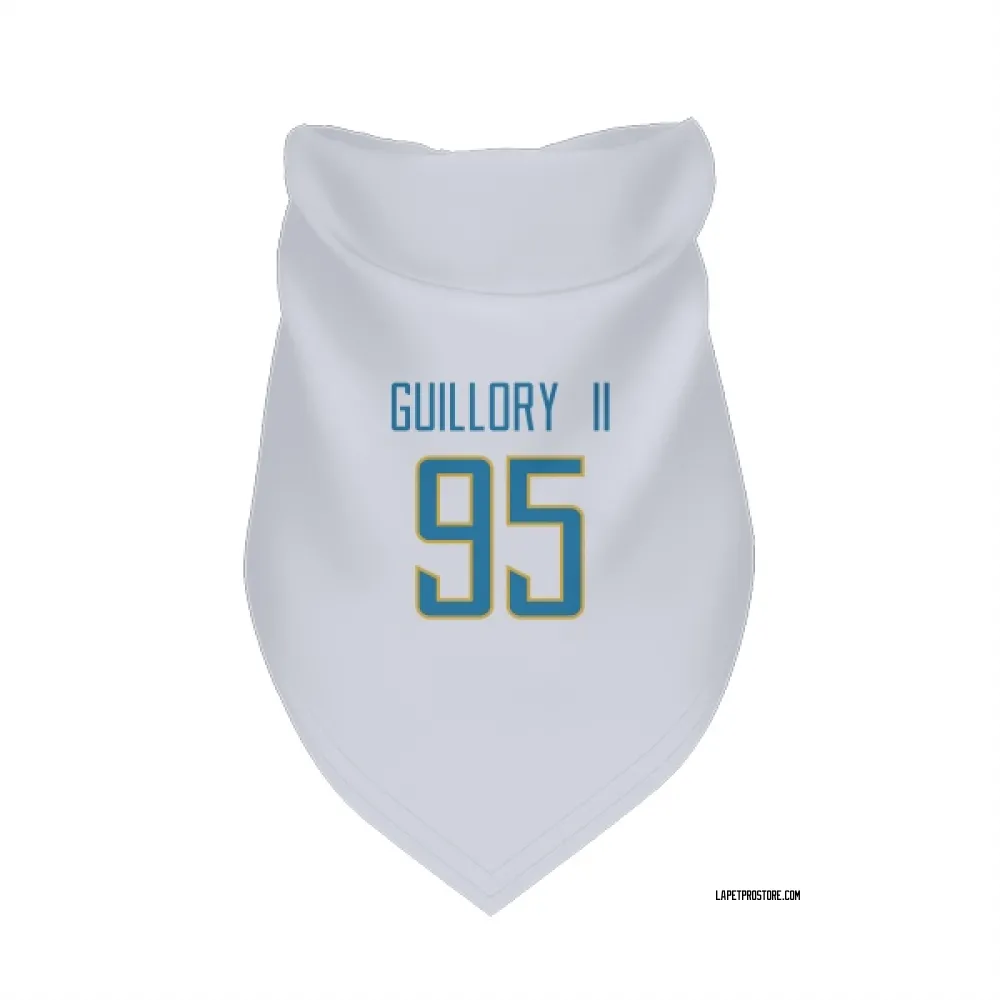 Los Angeles Chargers Jacobian Guillory II White Pet Bandana for Dog & Cat