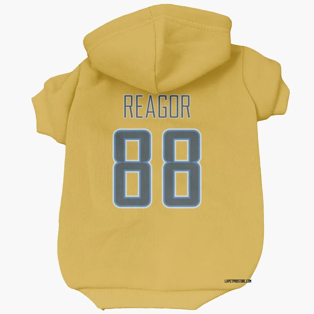 Los Angeles Chargers Jalen Reagor Gold Pet Hoodie for Dog & Cat