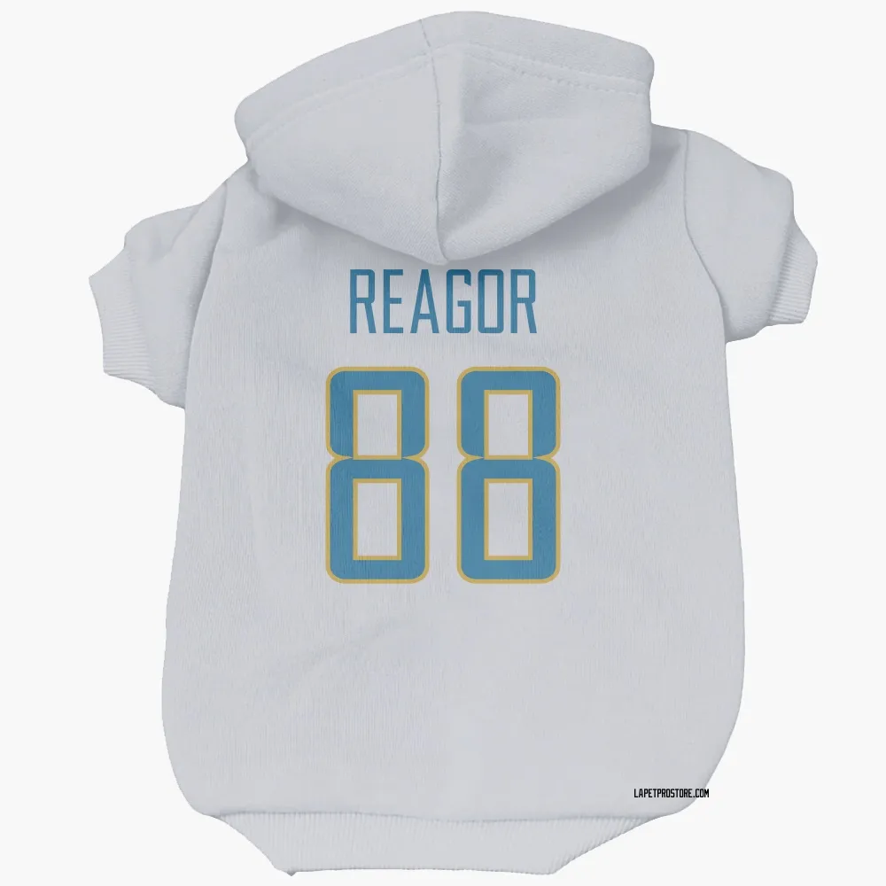 Los Angeles Chargers Jalen Reagor White Pet Hoodie for Dog & Cat