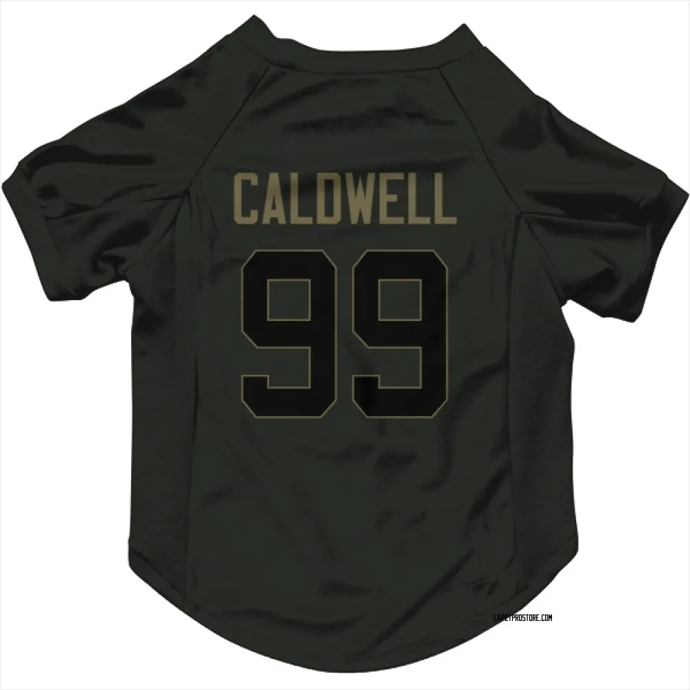 Los Angeles Chargers Jamaree Caldwell Black Service Pet Jersey for Dog & Cat