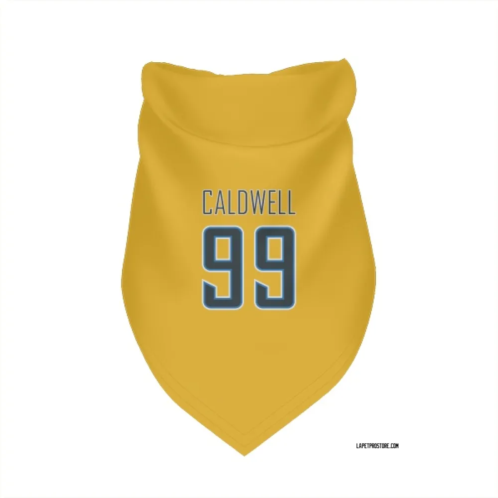 Los Angeles Chargers Jamaree Caldwell Gold Pet Bandana for Dog & Cat