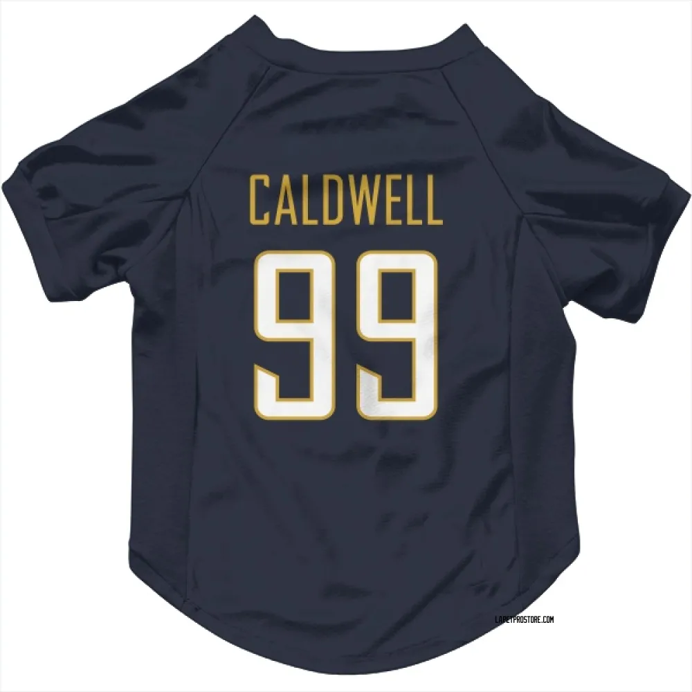Los Angeles Chargers Jamaree Caldwell Navy Pet Jersey for Dog & Cat
