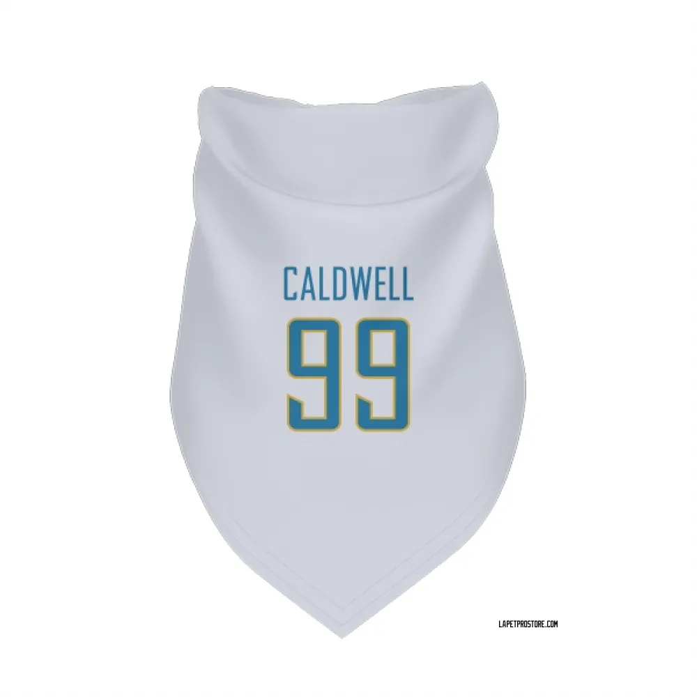 Los Angeles Chargers Jamaree Caldwell White Pet Bandana for Dog & Cat