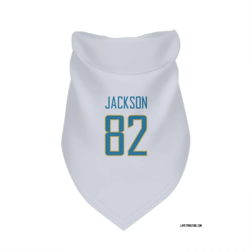 Los Angeles Chargers JaQuae Jackson White Pet Bandana for Dog & Cat
