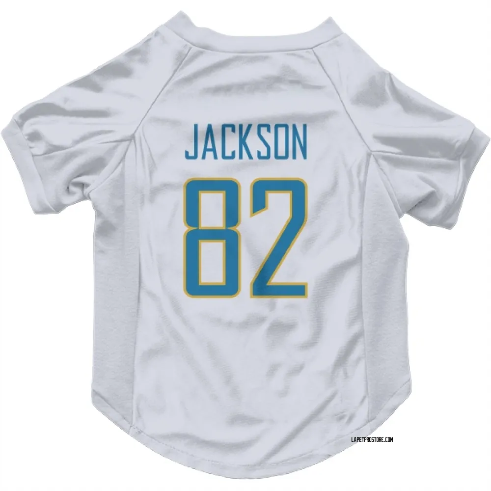 Los Angeles Chargers JaQuae Jackson White Pet Jersey for Dog & Cat