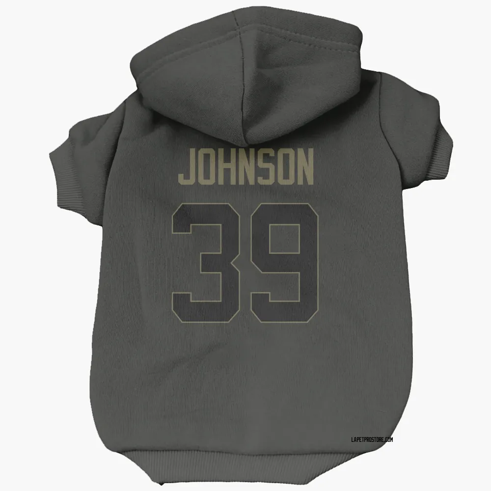 Los Angeles Chargers Jaylen Johnson Black Service Pet Hoodie for Dog & Cat