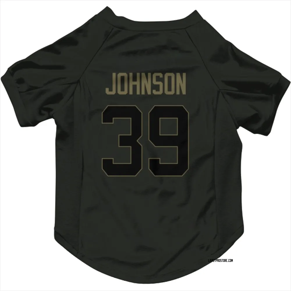 Los Angeles Chargers Jaylen Johnson Black Service Pet Jersey for Dog & Cat