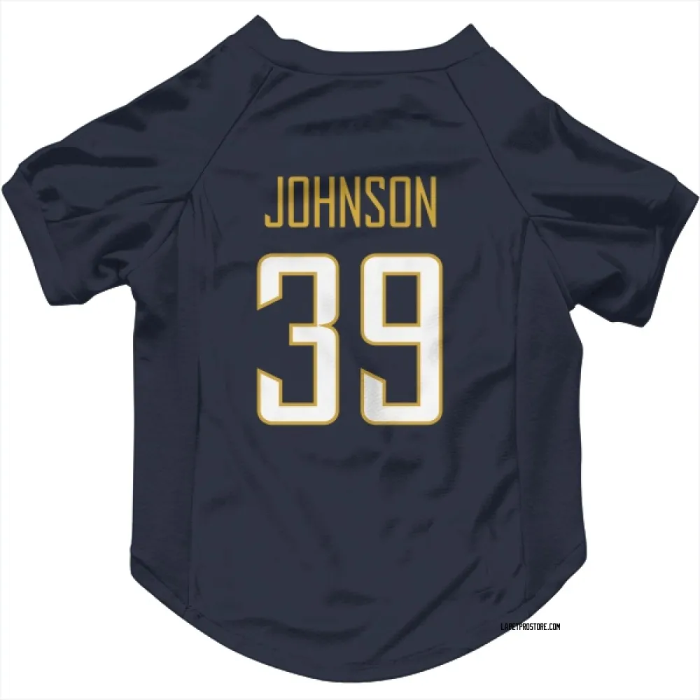 Los Angeles Chargers Jaylen Johnson Navy Pet Jersey for Dog & Cat