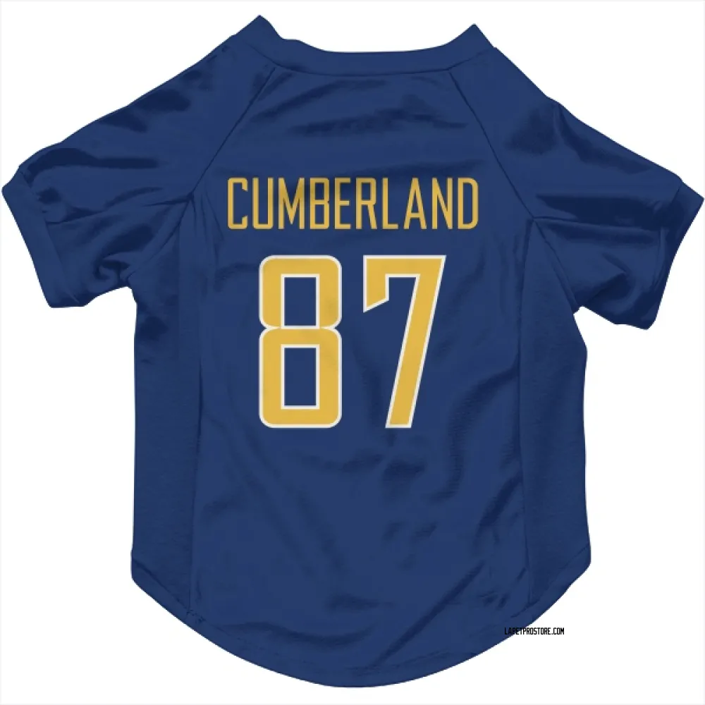 Los Angeles Chargers Jeff Cumberland Royal Gold Pet Jersey for Dog & Cat