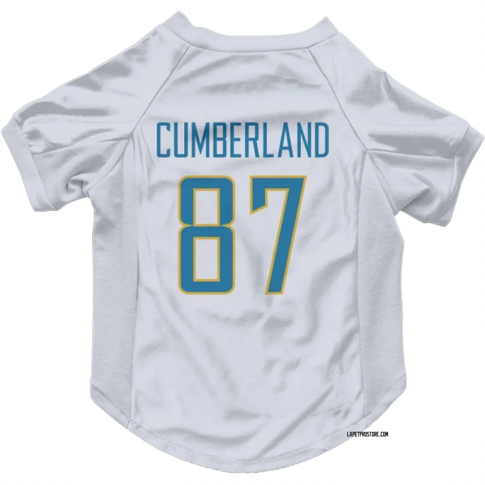Los Angeles Chargers Jeff Cumberland White Pet Jersey for Dog & Cat