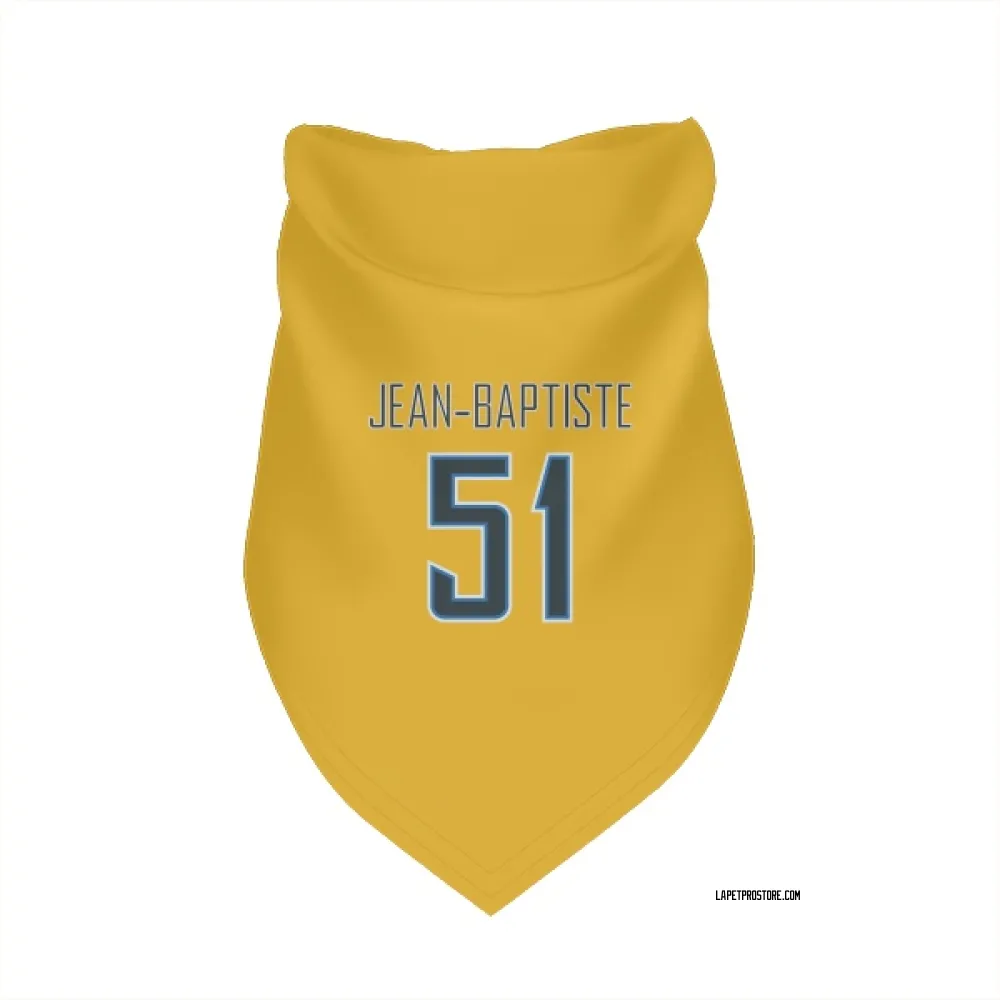 Los Angeles Chargers Jeremiah Jean-Baptiste Gold Pet Bandana for Dog & Cat