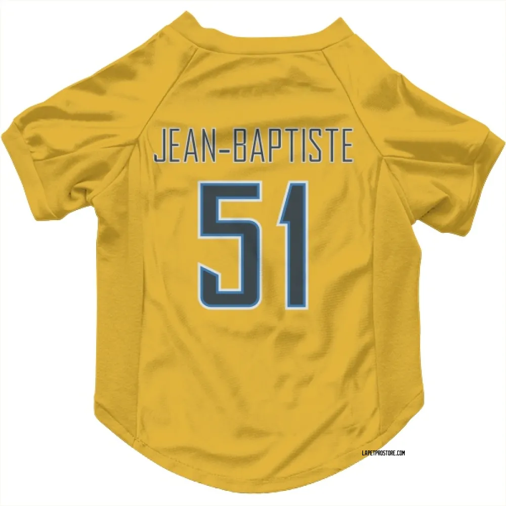 Los Angeles Chargers Jeremiah Jean-Baptiste Gold Pet Jersey for Dog & Cat