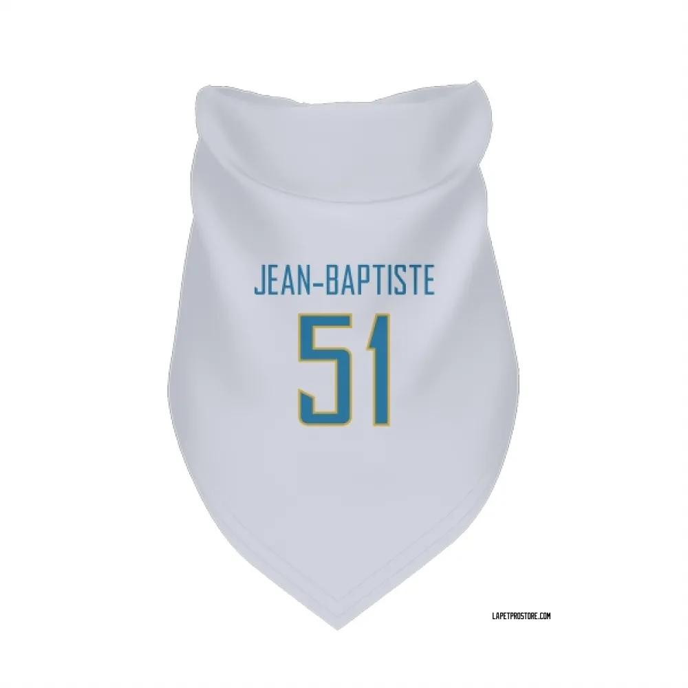 Los Angeles Chargers Jeremiah Jean-Baptiste White Pet Bandana for Dog & Cat