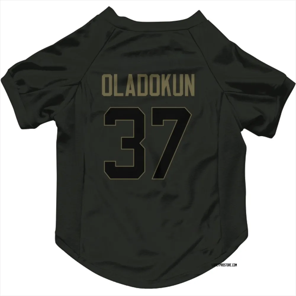Los Angeles Chargers Jordan Oladokun Black Service Pet Jersey for Dog & Cat