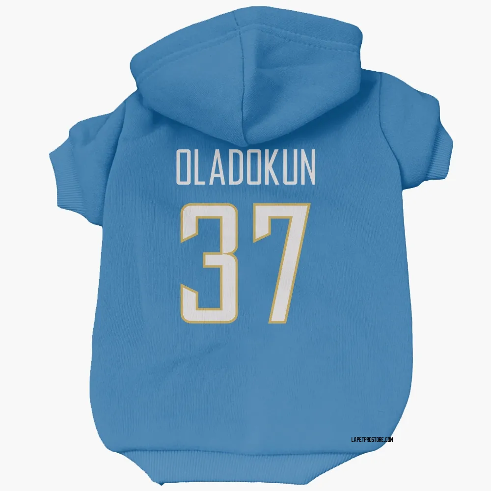 Los Angeles Chargers Jordan Oladokun Powder Blue Pet Hoodie for Dog & Cat