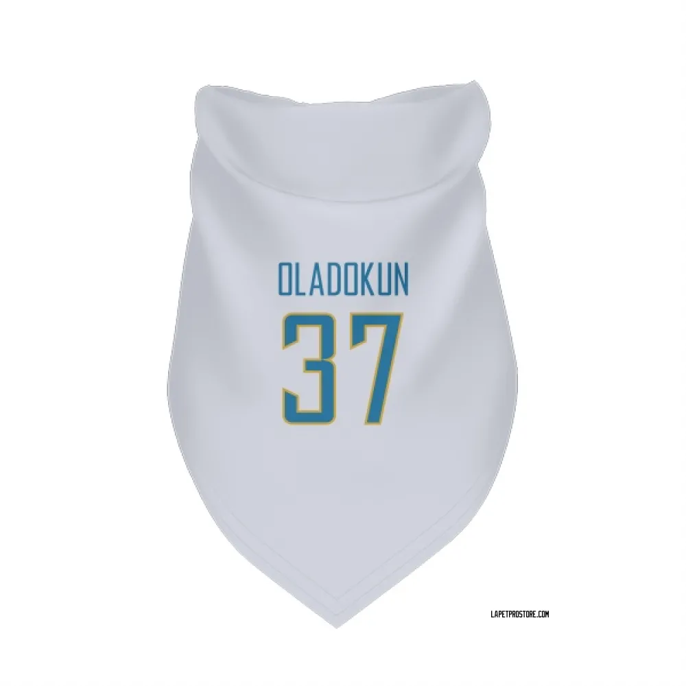 Los Angeles Chargers Jordan Oladokun White Pet Bandana for Dog & Cat