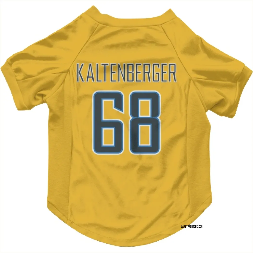 Los Angeles Chargers Josh Kaltenberger Gold Pet Jersey for Dog & Cat