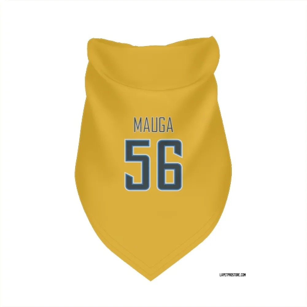 Los Angeles Chargers Kana'i Mauga Gold Pet Bandana for Dog & Cat