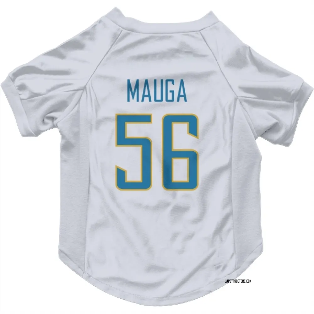 Los Angeles Chargers Kana'i Mauga White Pet Jersey for Dog & Cat