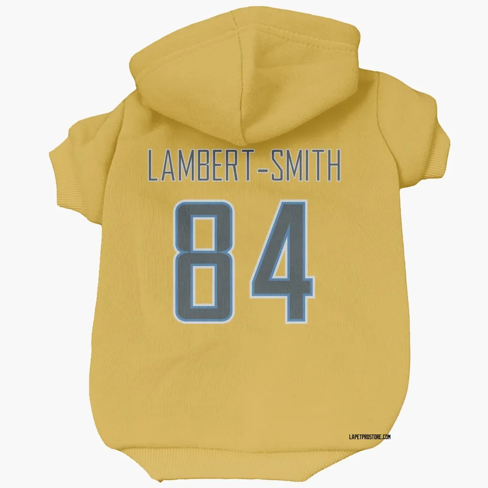 Los Angeles Chargers KeAndre Lambert-Smith Gold Pet Hoodie for Dog & Cat