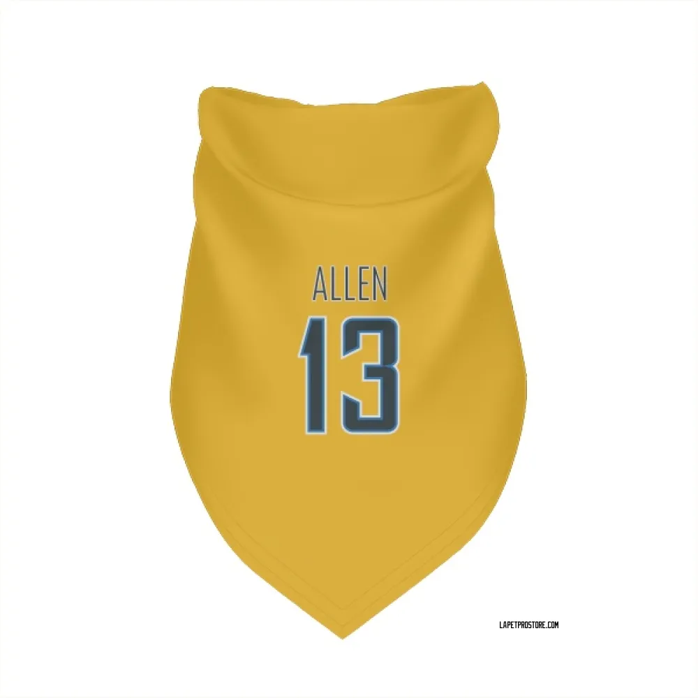 Los Angeles Chargers Keenan Allen Gold Pet Bandana for Dog & Cat