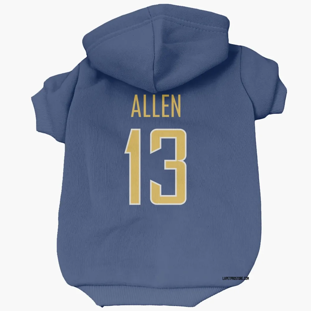 Los Angeles Chargers Keenan Allen Royal Gold Pet Hoodie for Dog & Cat