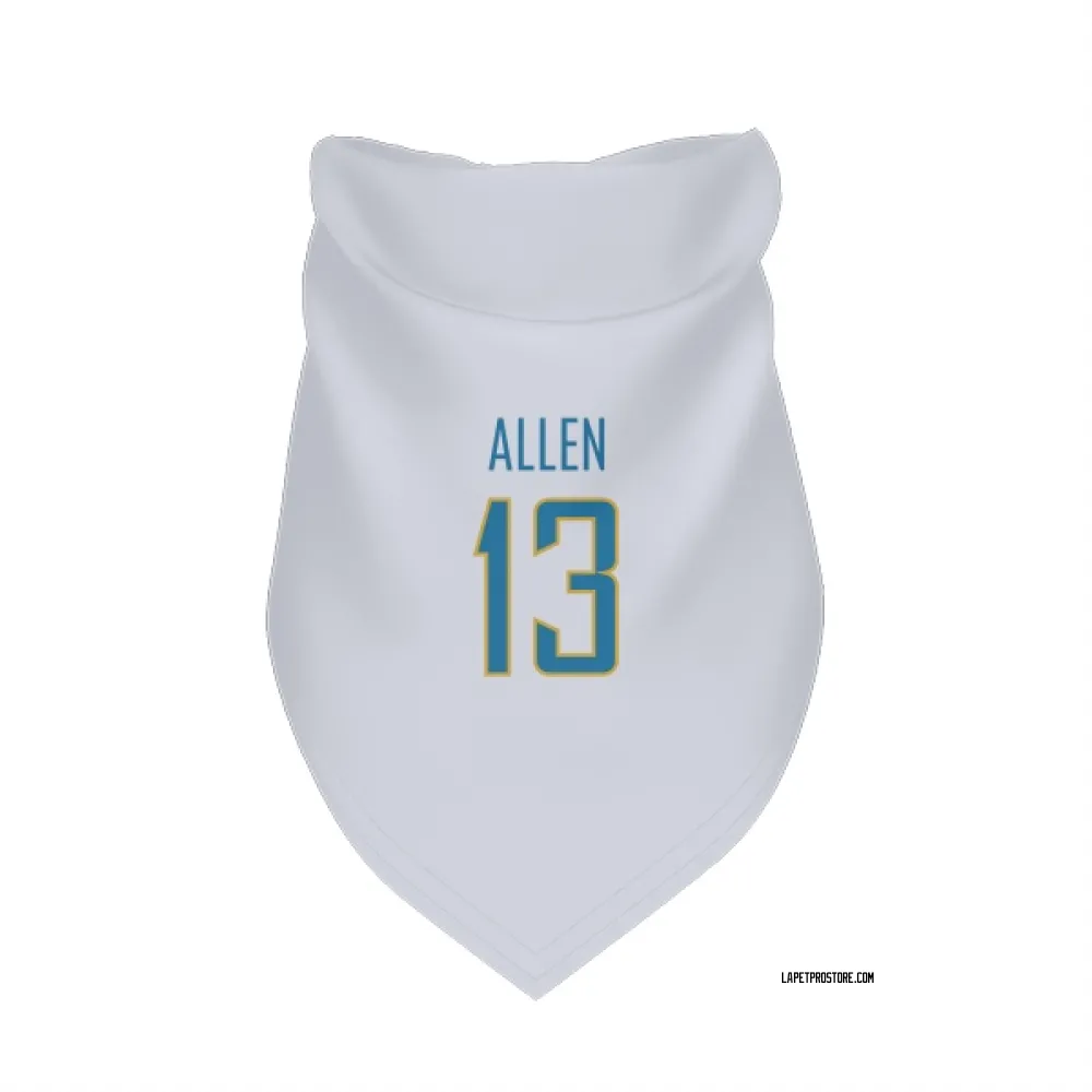 Los Angeles Chargers Keenan Allen White Pet Bandana for Dog & Cat