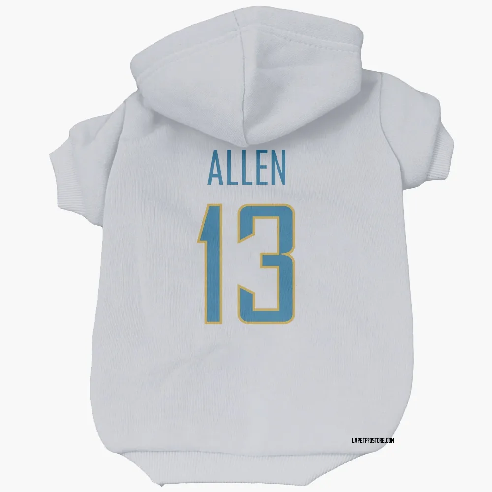 Los Angeles Chargers Keenan Allen White Pet Hoodie for Dog & Cat