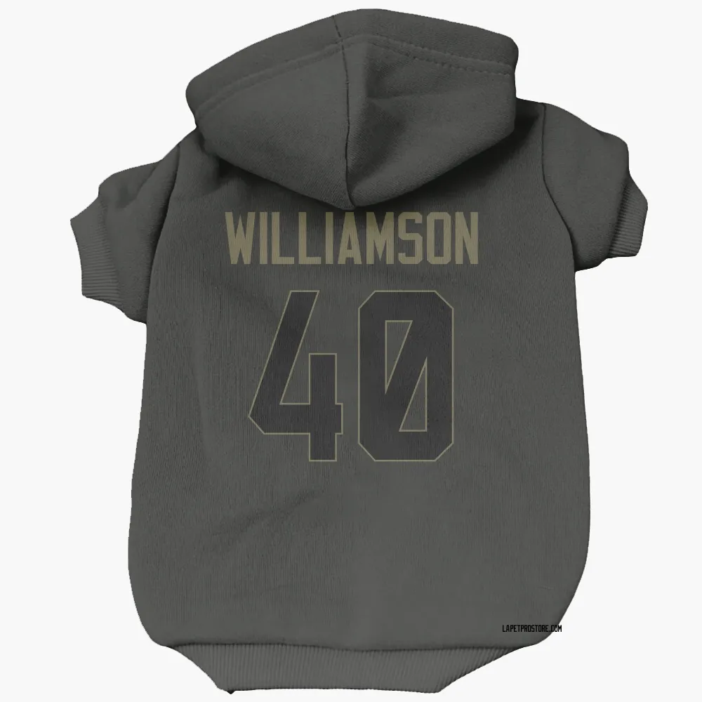 Los Angeles Chargers Kendall Williamson Black Service Pet Hoodie for Dog & Cat
