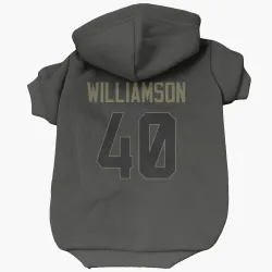 Los Angeles Chargers Kendall Williamson Black Service Pet Hoodie for Dog & Cat