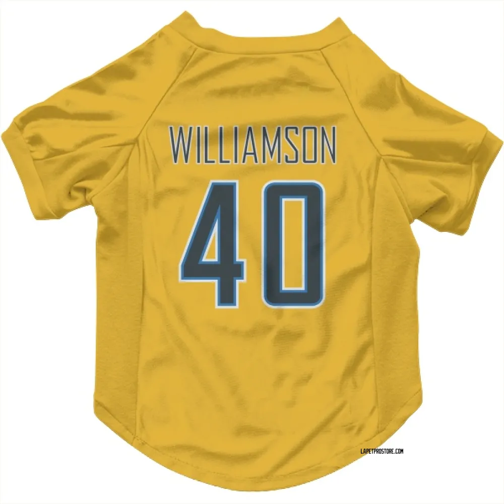 Los Angeles Chargers Kendall Williamson Gold Pet Jersey for Dog & Cat