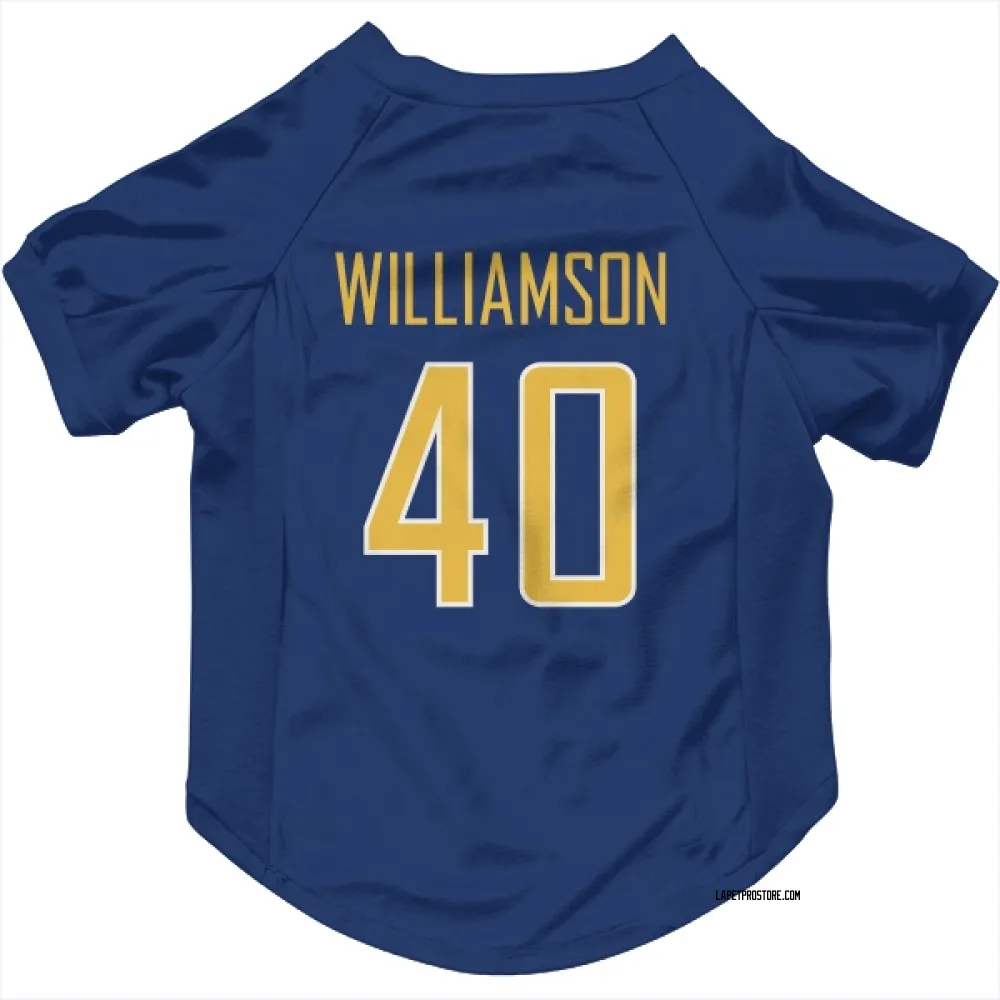 Los Angeles Chargers Kendall Williamson Royal Gold Pet Jersey for Dog & Cat