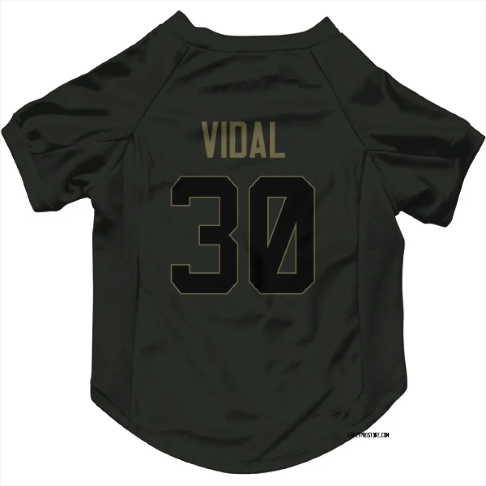 Los Angeles Chargers Kimani Vidal Black Service Pet Jersey for Dog & Cat