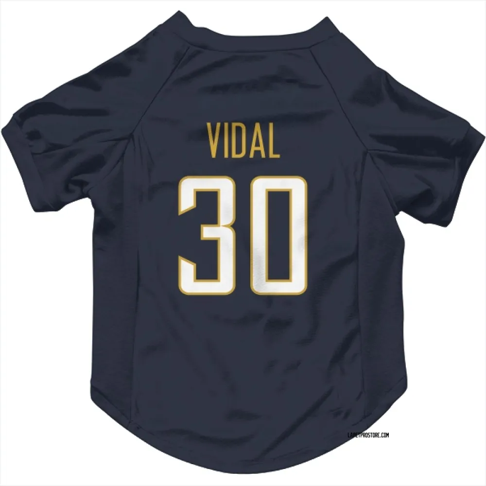 Los Angeles Chargers Kimani Vidal Navy Pet Jersey for Dog & Cat