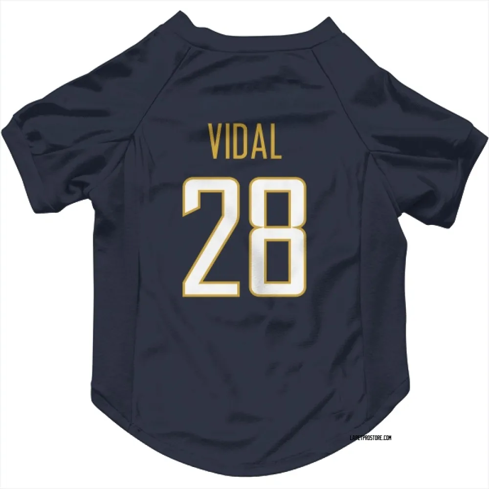 Los Angeles Chargers Kimani Vidal Navy Pet Jersey for Dog & Cat