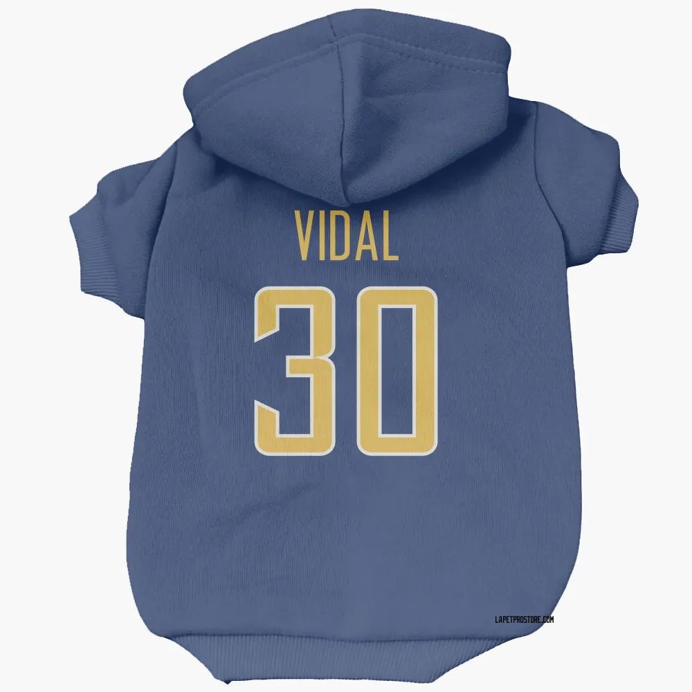 Los Angeles Chargers Kimani Vidal Royal Gold Pet Hoodie for Dog & Cat