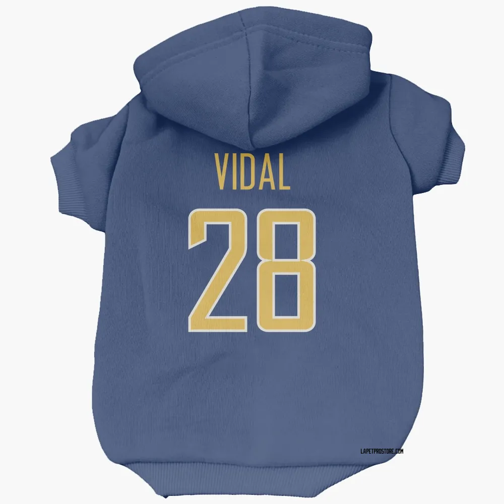 Los Angeles Chargers Kimani Vidal Royal Gold Pet Hoodie for Dog & Cat