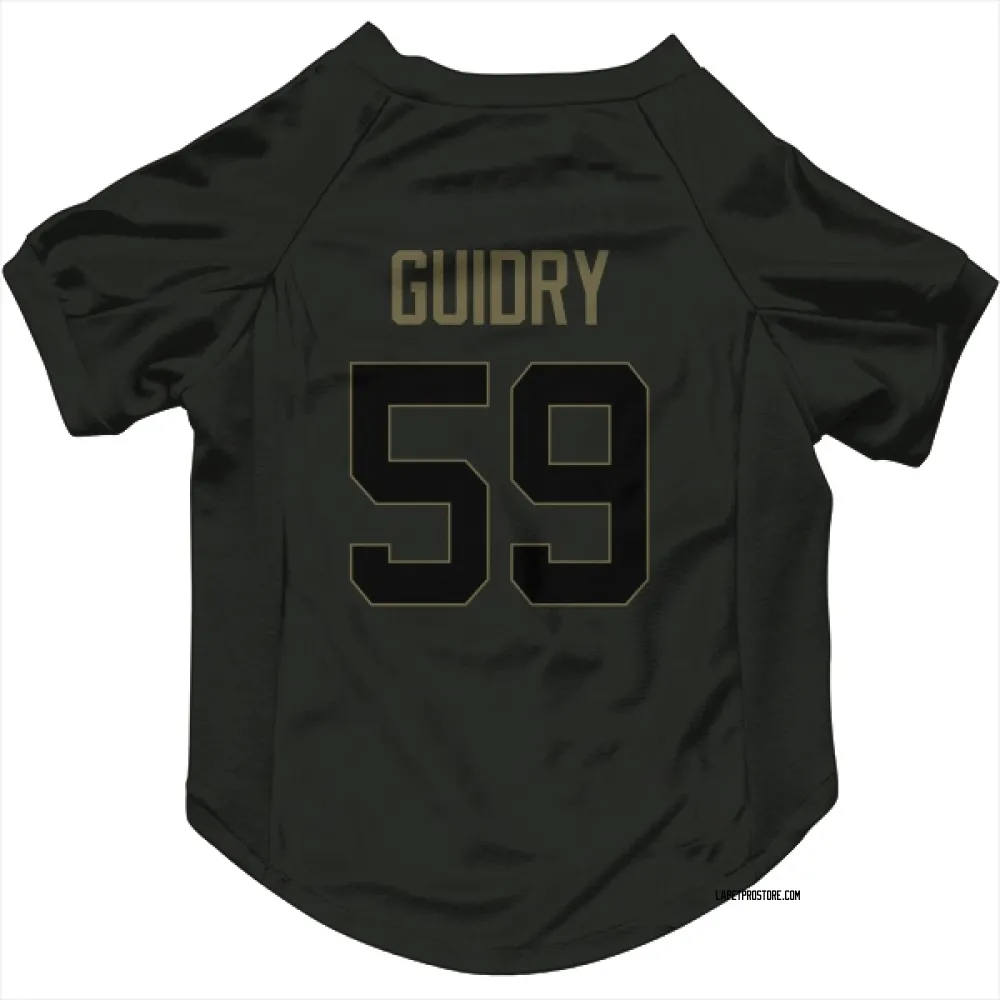 Los Angeles Chargers Kylan Guidry Black Service Pet Jersey for Dog & Cat