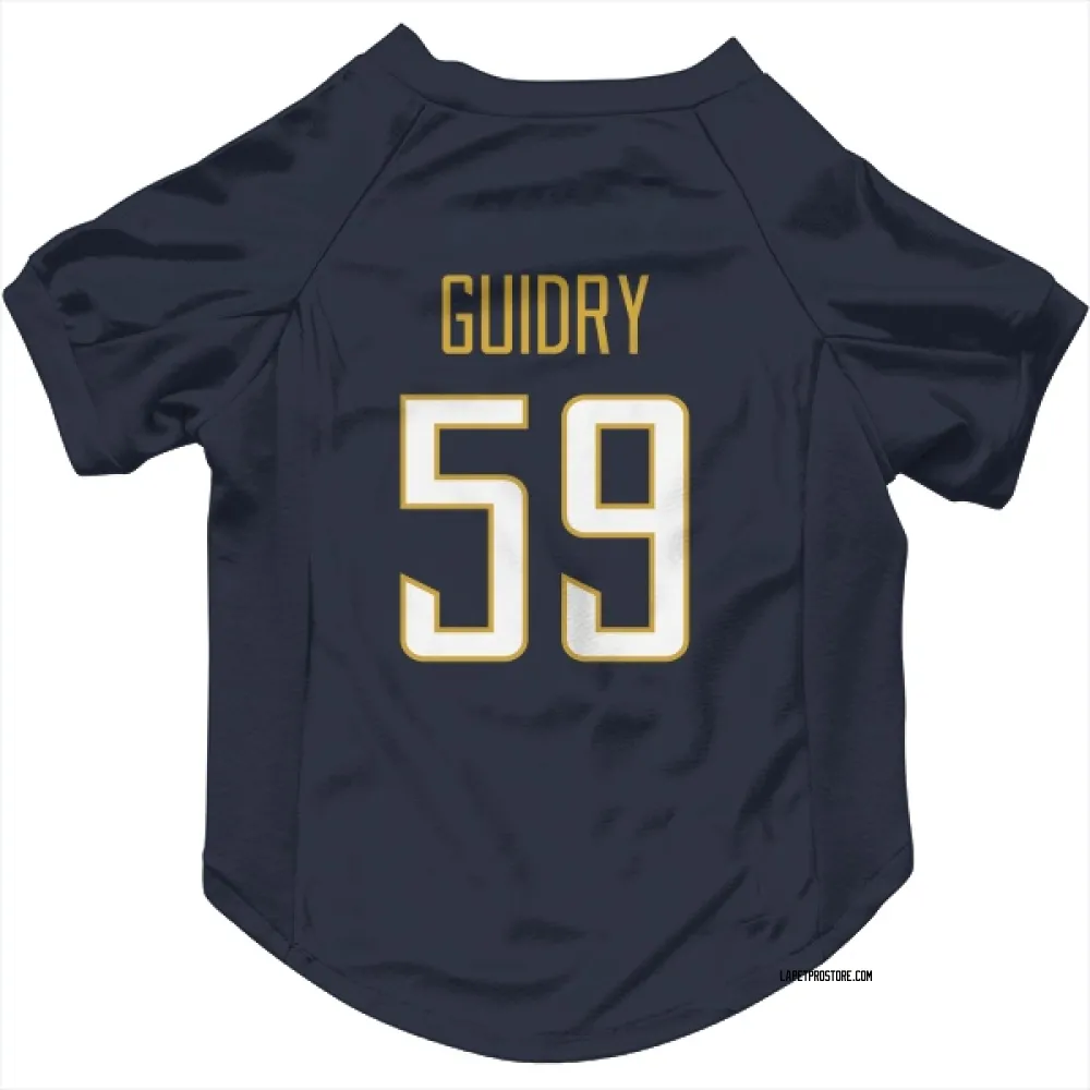 Los Angeles Chargers Kylan Guidry Navy Pet Jersey for Dog & Cat