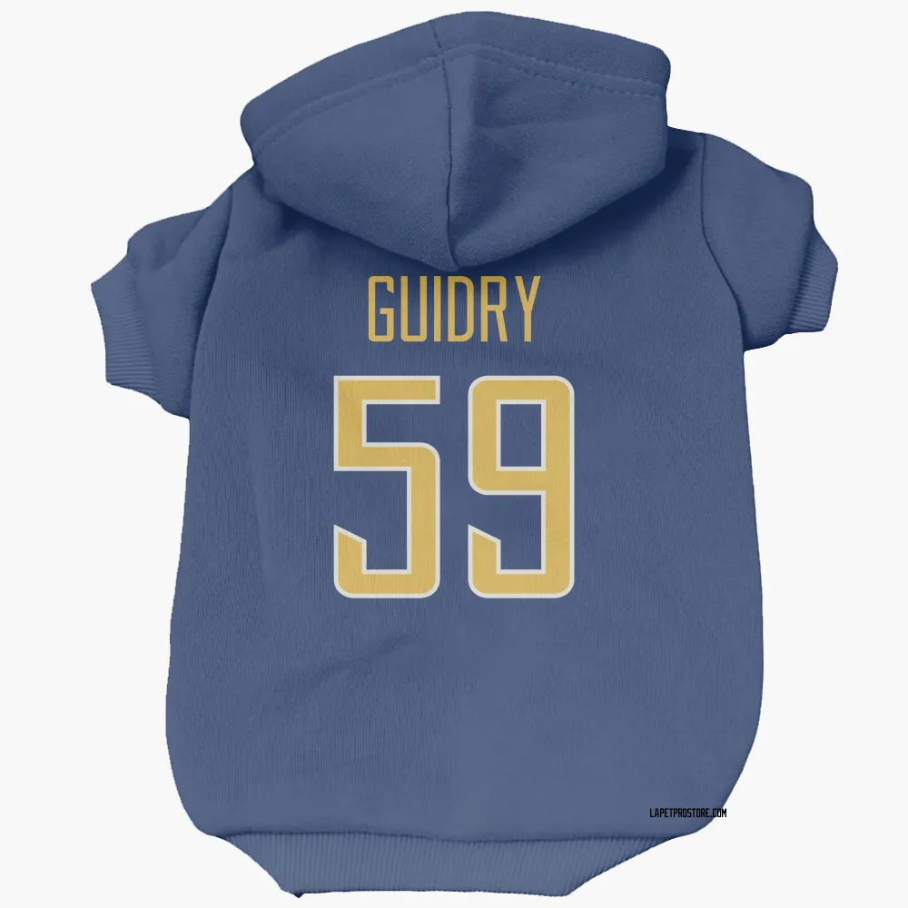Los Angeles Chargers Kylan Guidry Royal Gold Pet Hoodie for Dog & Cat