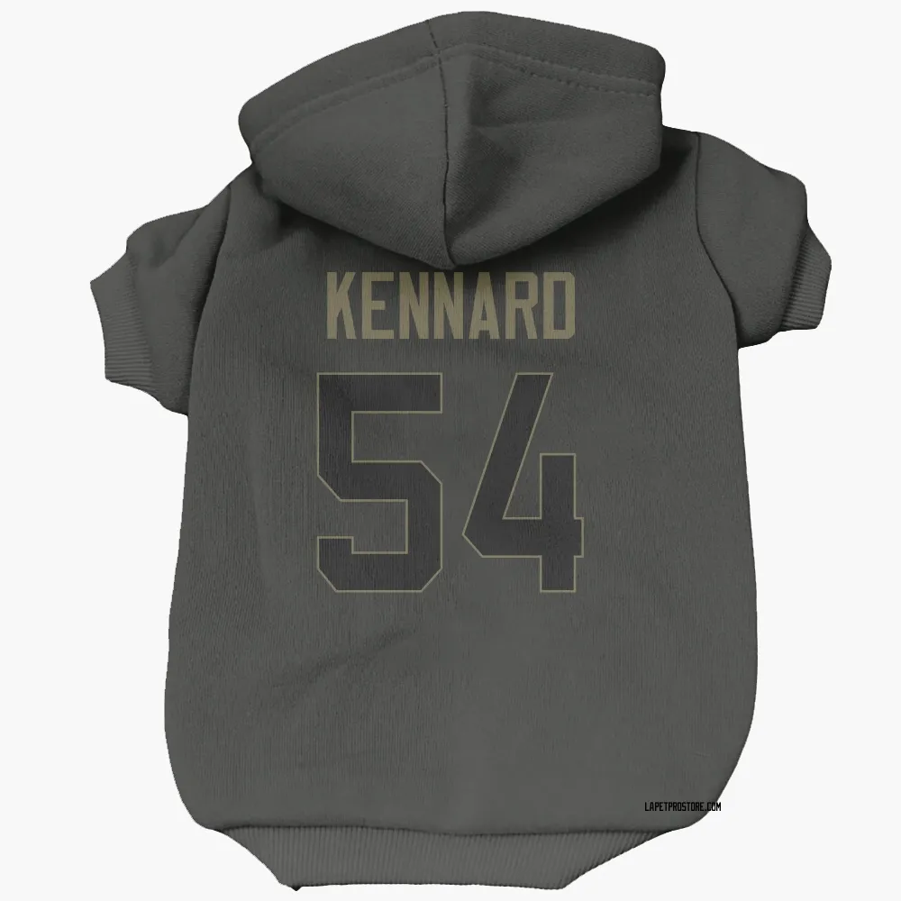 Los Angeles Chargers Kyle Kennard Black Service Pet Hoodie for Dog & Cat