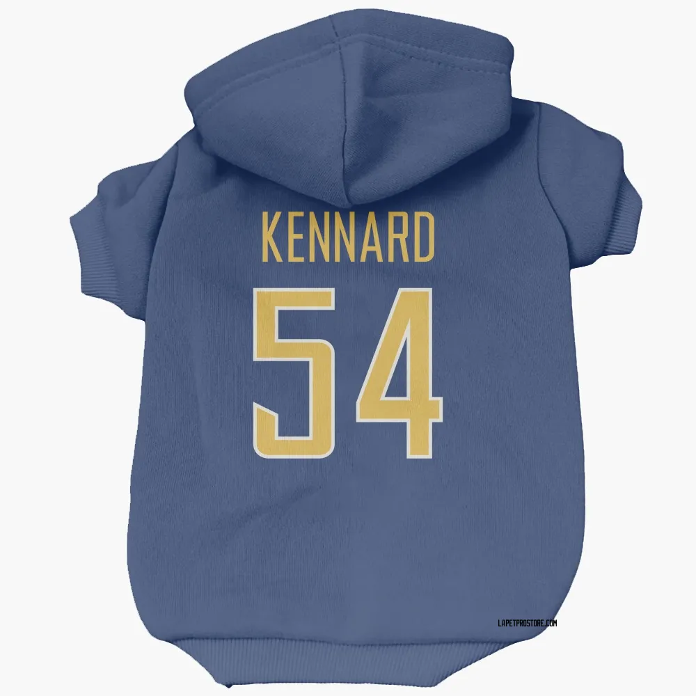 Los Angeles Chargers Kyle Kennard Royal Gold Pet Hoodie for Dog & Cat