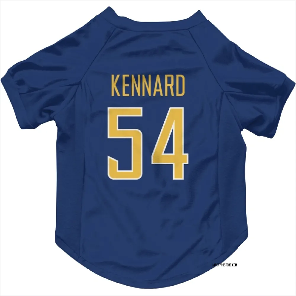 Los Angeles Chargers Kyle Kennard Royal Gold Pet Jersey for Dog & Cat