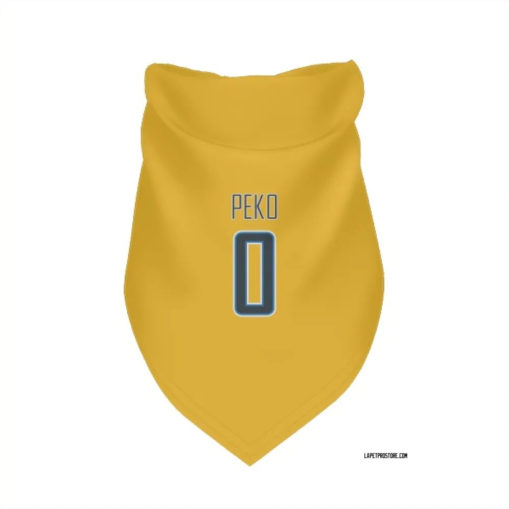 Los Angeles Chargers Kyle Peko Gold Pet Bandana for Dog & Cat