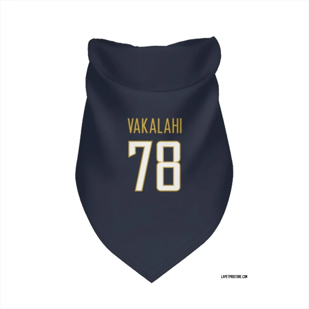 Los Angeles Chargers Laekin Vakalahi Navy Pet Bandana for Dog & Cat